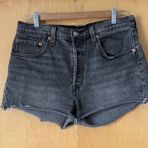 Levi's Dark Gray Jean Shorts for Women